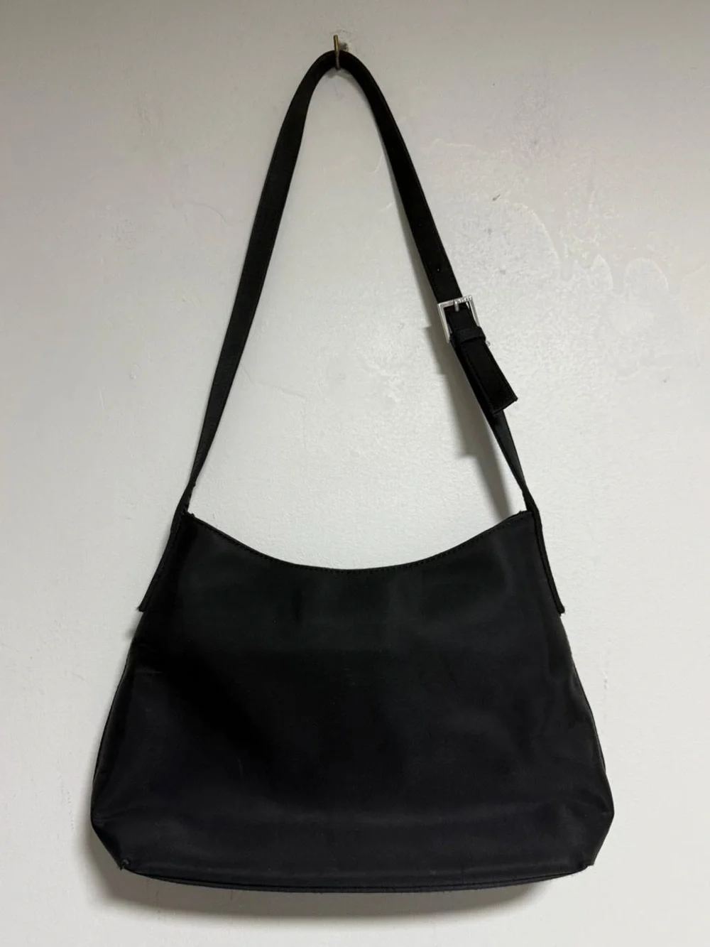 Guess Black Nylon Y2K Baguette Shoulder Bag Adjustable Strap - Picture 7 of 11